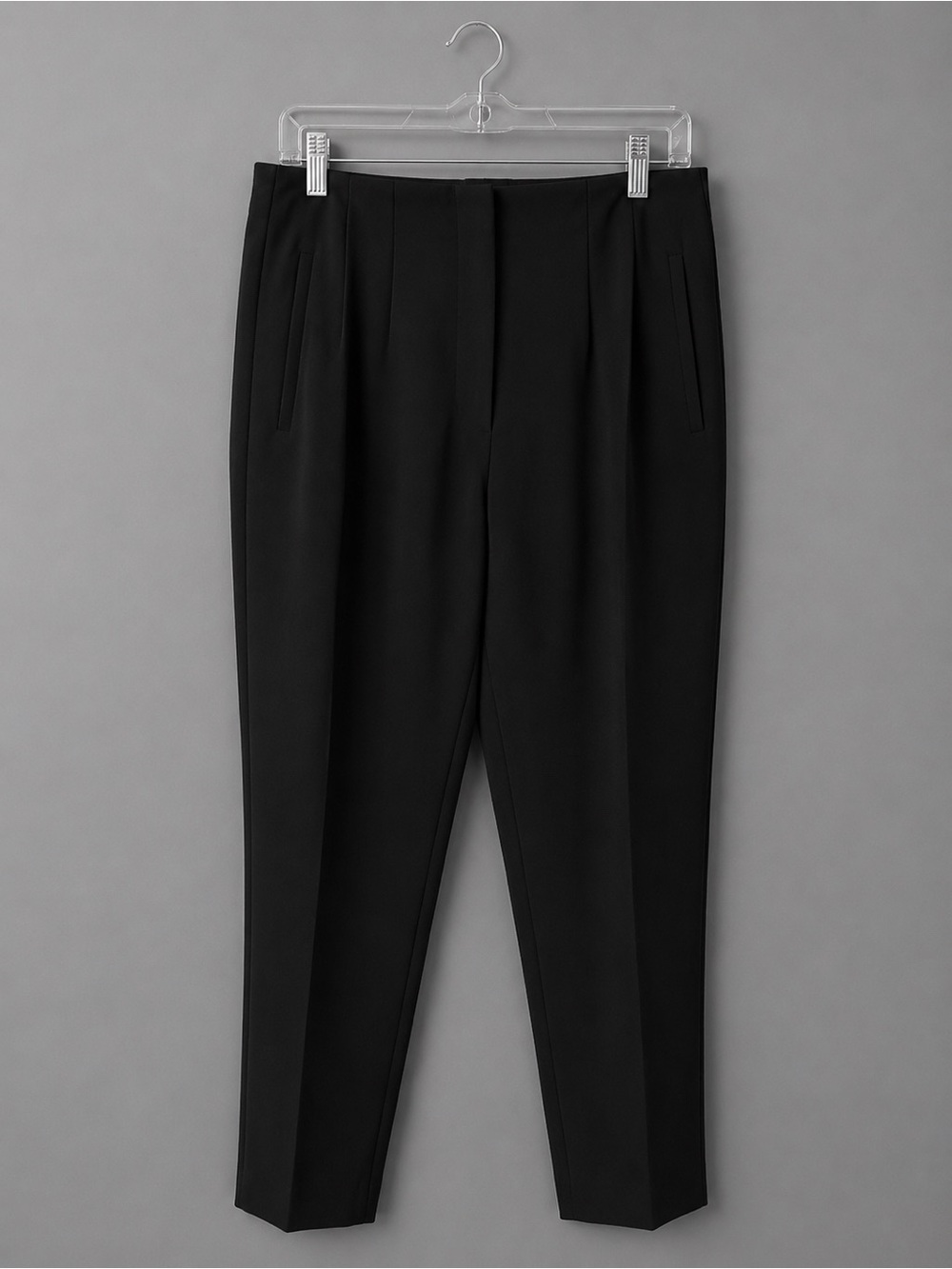 Zara Black Tailored Ankle Pants Straight Leg Minimalist Trouser